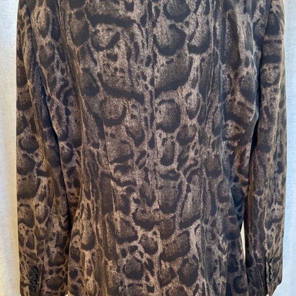 Lafayette 148 New York Animal Print Wool Blazer - Picture 3 of 10